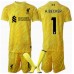 Liverpool Alisson Becker #1 Keeper Tredjedraktsett Barn 2024-25 Kortermet (+ Korte bukser)